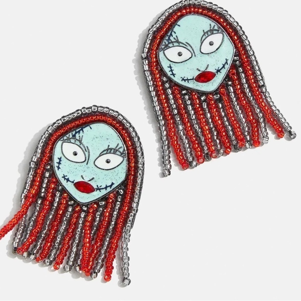BaubleBar Blue & Red Beaded Face Fringe Earrings - show items not direct buy.